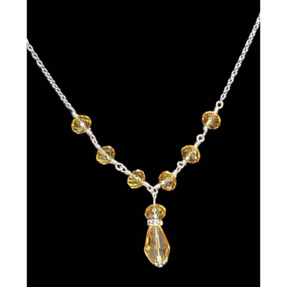 Amber Crystal Necklace